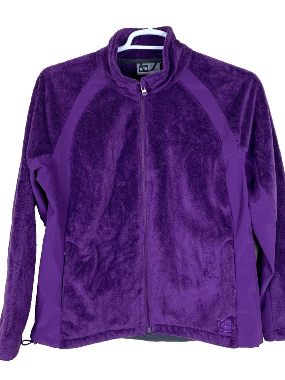 REI Purple Full-Zip Plush Fleece Jacket